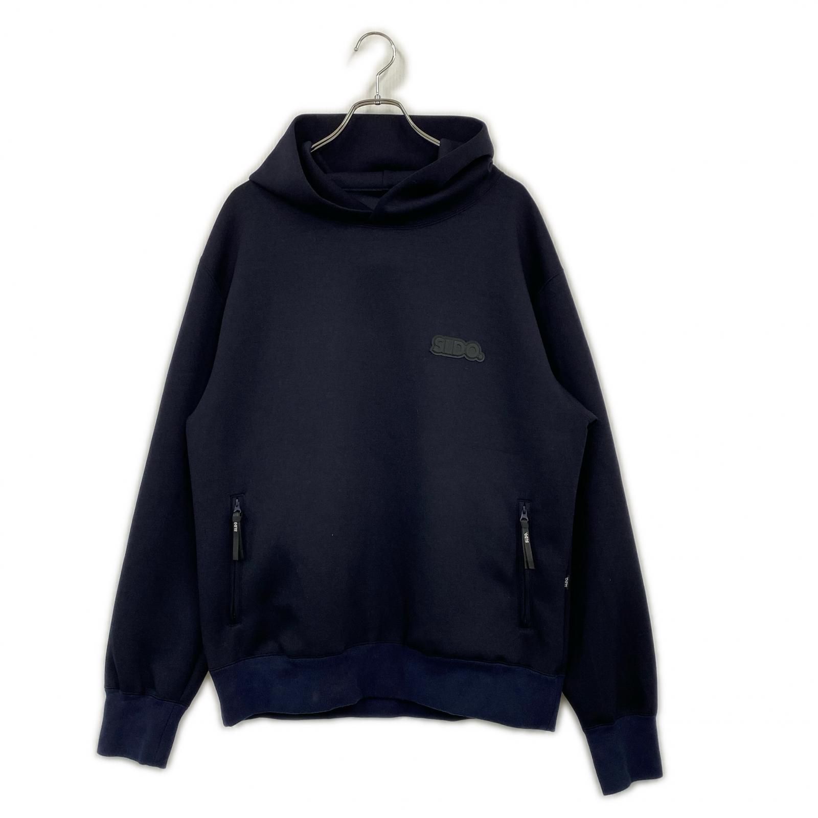 中古 メンズ エスルド SLDO. パーカー 4L 紺 ネイビー 軽量 ダンボールニット 保温性