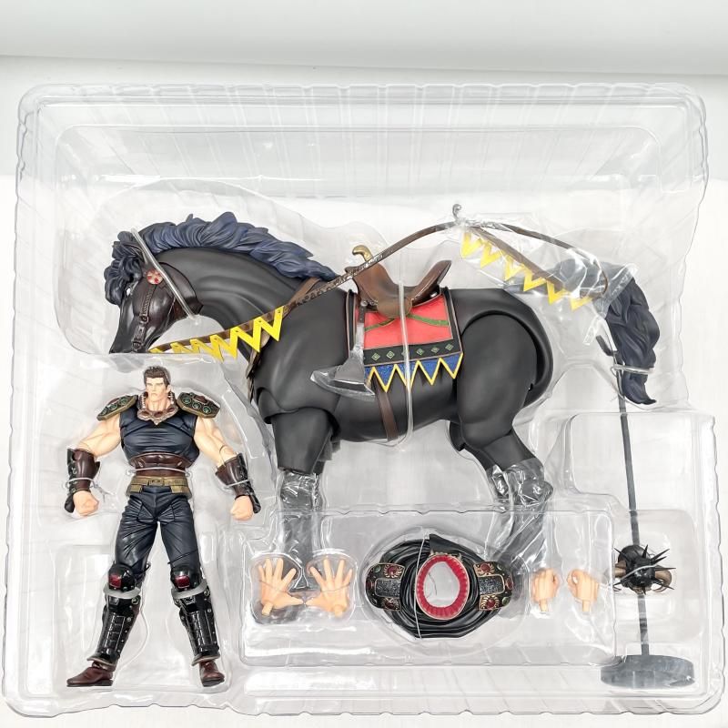 【中古】訳有 北斗の拳200X 世紀末覇者拳王とその愛馬 羅王&黒王号 リペイントカラー 覇者の兜エディション 海洋堂 ラオウ[17]