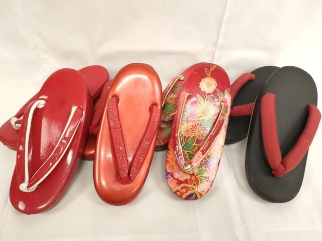 平和屋着物[]七五三　女の子　和装小物　草履まとめて4足セット　舞花文　17〜17.5cm　逸品　AABK9135ja