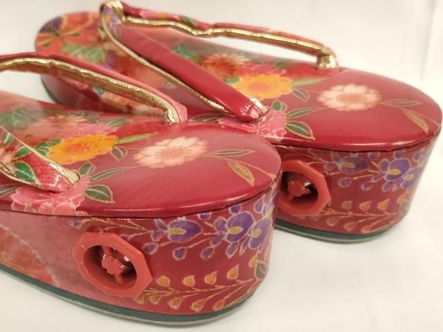 平和屋着物[]七五三　女の子　和装小物　草履まとめて4足セット　舞花文　17〜17.5cm　逸品　AABK9135ja