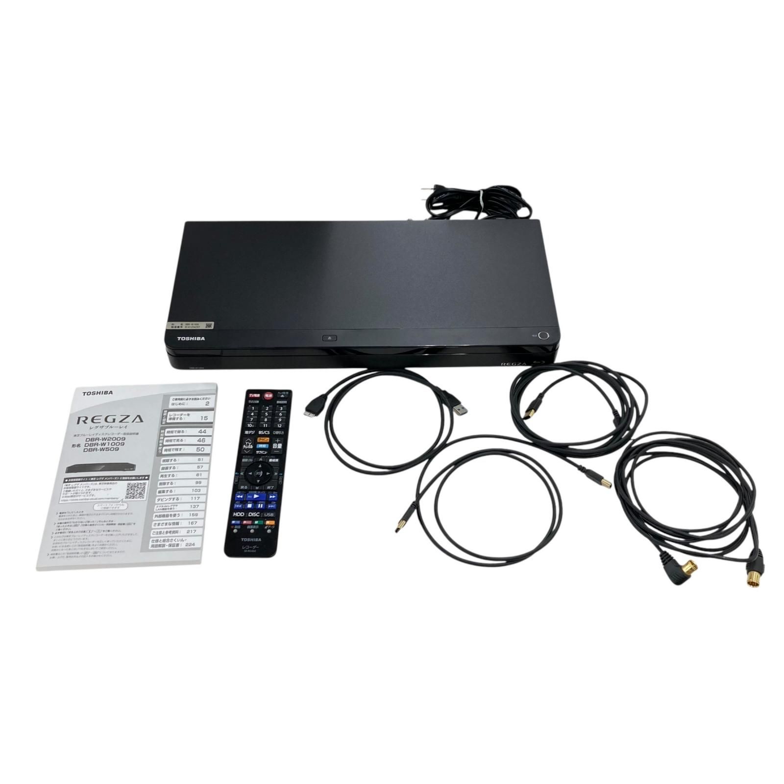 186000 通電確認のみ TOSHIBA 東芝 REGZA ブルーレイ レコーダー DBR-W1009