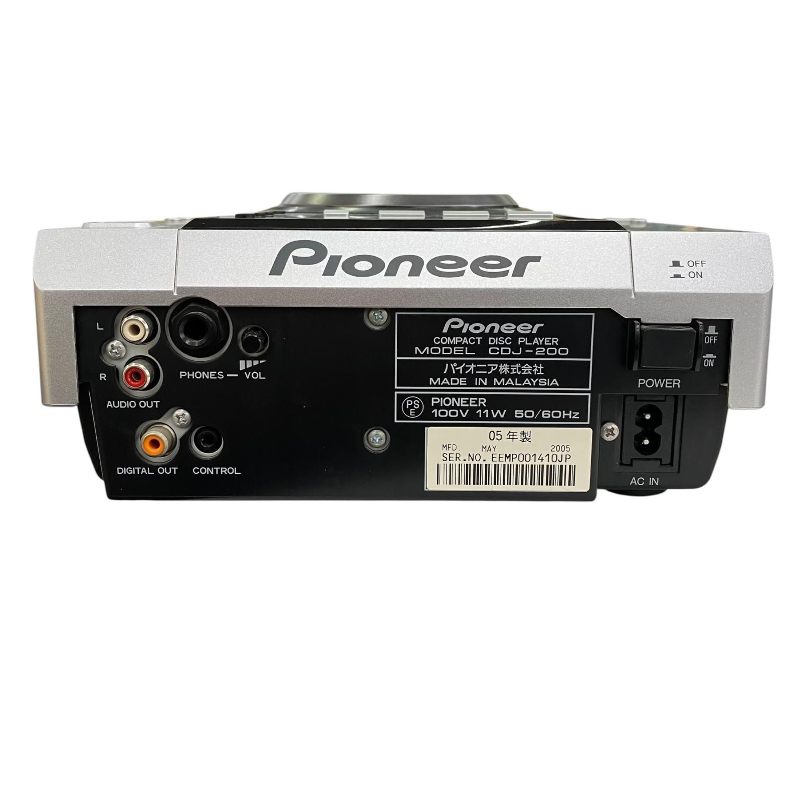 186000 動作未確認 Pioneer パイオニア DJ機材 CDJ-200 - メルカリ