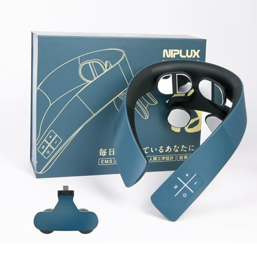 NIPLUX NECK RELAX 1S ネックケア 首 肩 リラクゼーション器 ネックリラックス コードレス 日本語音声ガイダンス 静音 軽量 暖か 6種類モード 16段階強度調節 USB-C充電 寝ながら使える リラックスグッズ 株式会社日創プラス pms 12,365円