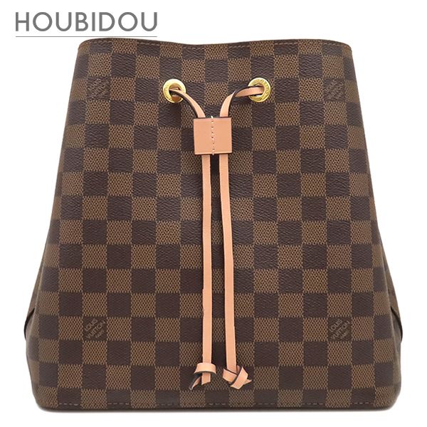 ルイヴィトン LOUIS VUITTON ショルダーバッグ ネオノエ ダミエキャンバス ヴィーナス ゴールド金具 茶 ピンク ダミエエベヌ 巾着バッグ N40198 FZ4189 【保存袋】【中古】