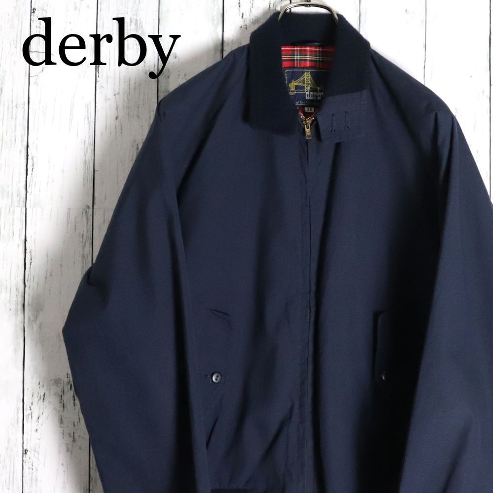 レア！８０年代 DERBY OF SANFRANCISCO ハリントンジャケット ダービーオブサンフランシスコ ヴィンテージ スィングトップ タロン社ジップ 赤チェック裏地