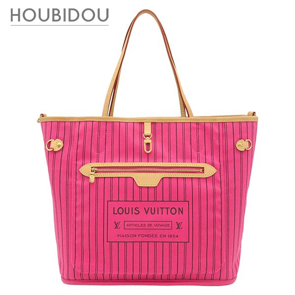 ルイヴィトン LOUIS VUITTON 2WAYバッグ ネヴァーフル インサイドアウト MM キャンバス モノグラムキャンバス ローズポンディシェリテキスタイル ローズポンディシェリ ゴールド金具 リバーシブル M12257 RFID 【保存袋】【中古】