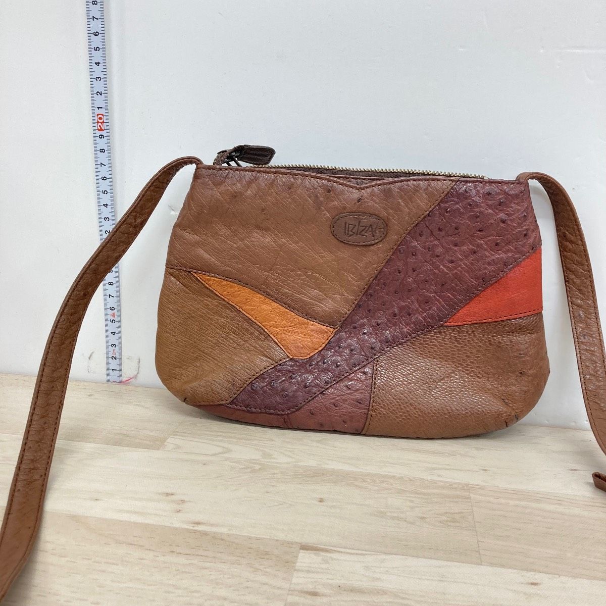 IBIZA オーストリッチ ハンドバッグ ブラウン 美品 素材保証 IBIZA 