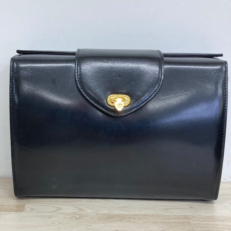 valentino garavani/ヴァレンティノ ガラヴァーニ ハンドバッグ ブラック ゴールド金具 保存袋/箱付 L957A29-19[OA05487]