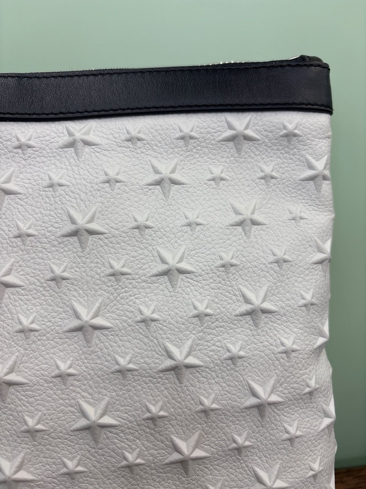JIMMY CHOO ジミーチュウ スターエンボス クラッチバッグ 星 ブラック
