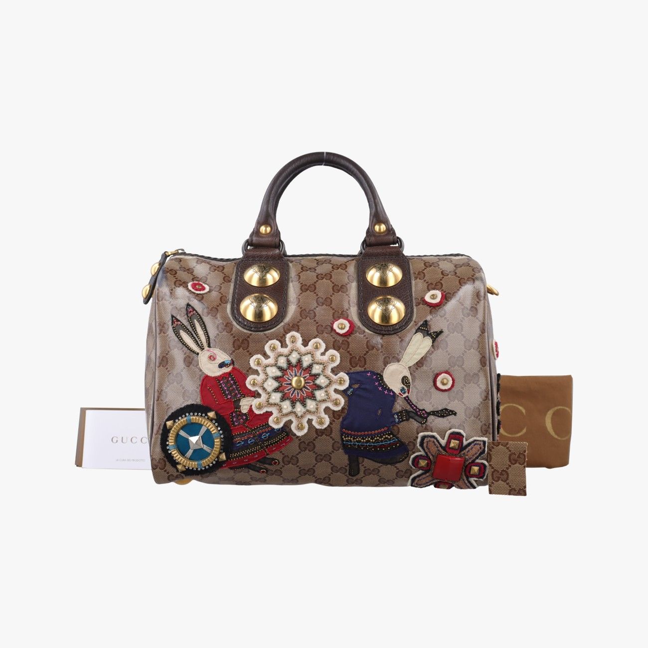 グッチGucciバブーシュカ マルチカラー PVCコーティングキャンバス 207775 G3659798