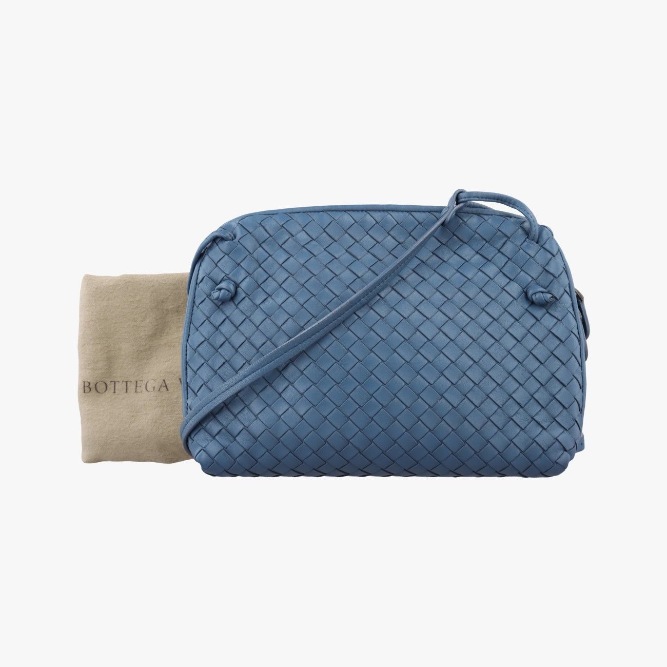 ボッテガヴェネタBottega Venetaノディーニ イントレチャート ブルー ラムスキン B01514424D 33,800円