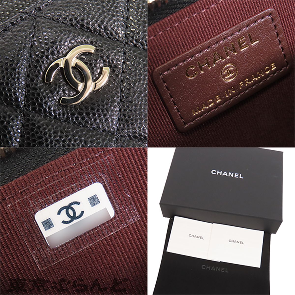 シャネル CHANEL クラシック ジップ カードケース AP3179 ブラック 黒 