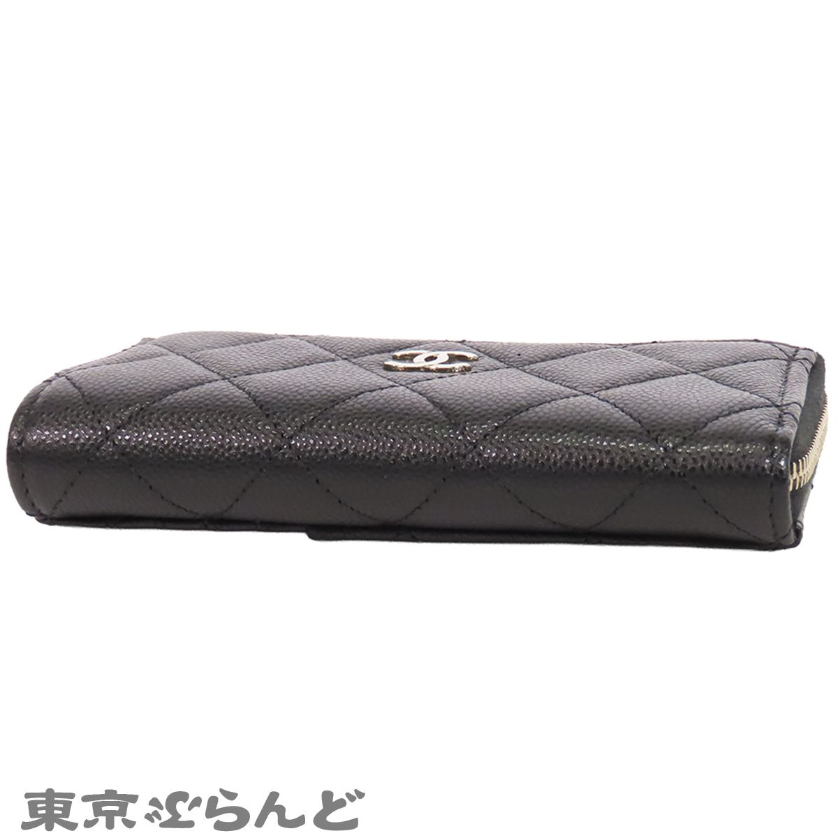 シャネル CHANEL クラシック ジップ カードケース AP3179 ブラック 黒 