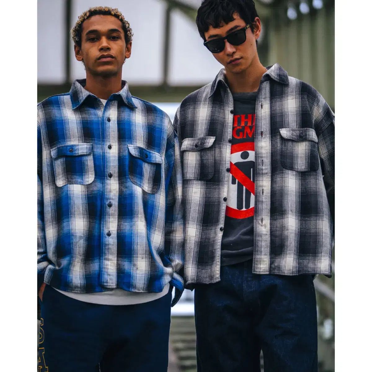 SAINT MICHAEL(セント マイケル) バーバージーン フランネル シャツ XL