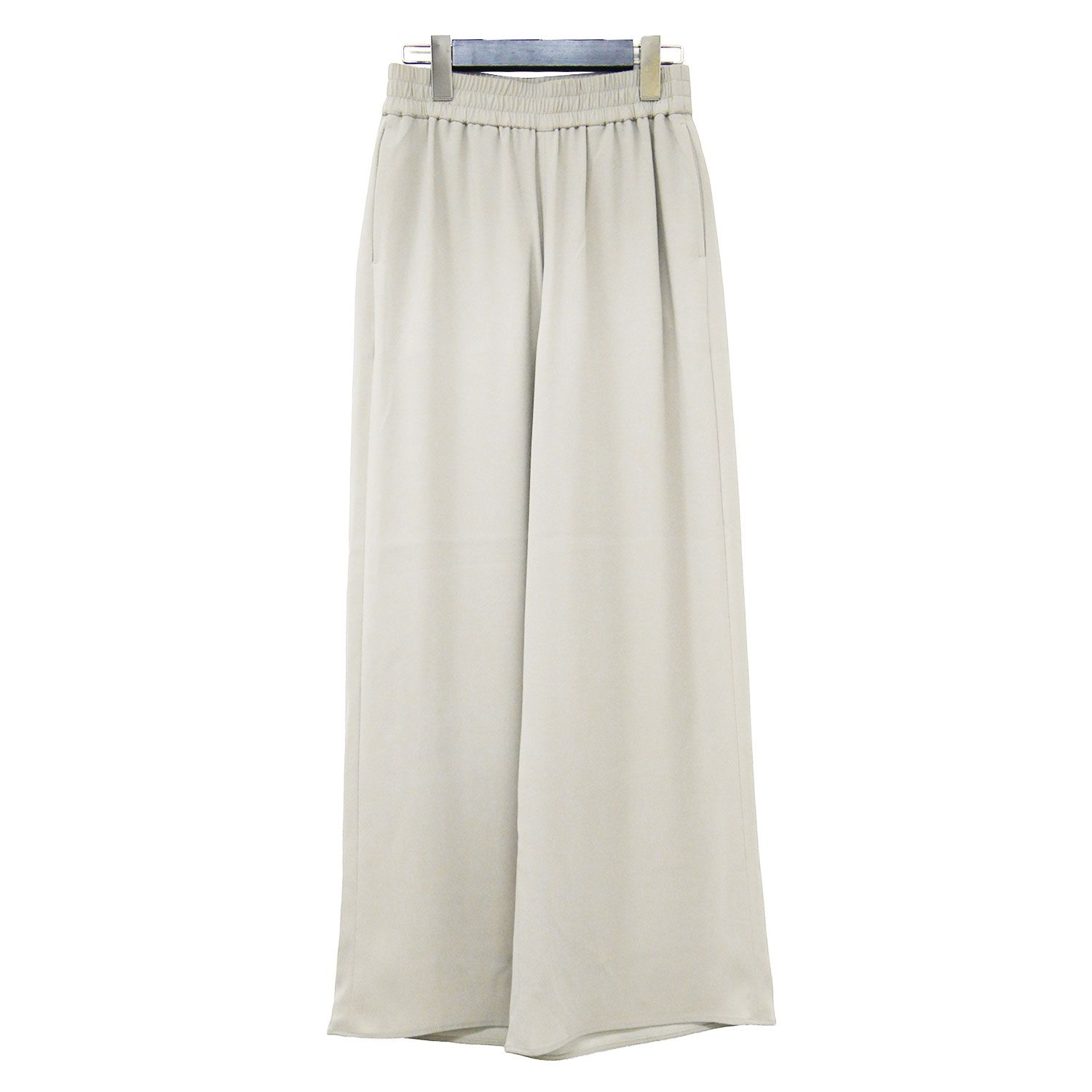 theory luxe セオリーリュクス パンツ ベージュ サイズ:S32(XXS) 25春夏 トリアセテートイージーワイドパンツ FLOW BANY PANT フレア ウエストゴム 薄手 日本製 ボトムス ズボン【レディース】【中古】