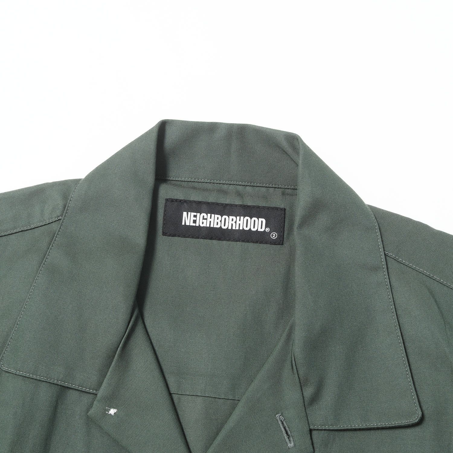 NEIGHBORHOOD ネイバーフッド シャツ ブラック 黒 サイズ:L | 22SS ロゴ刺繍 ボーリングシャツ(BOWLING / LC-SHIRT. SS) | トップス カジュアルシャツ 半袖【メンズ】【中古】 美品】NEIGHBORHOOD ネイバーフッド シャツ グリーン サイズ:S 22SS