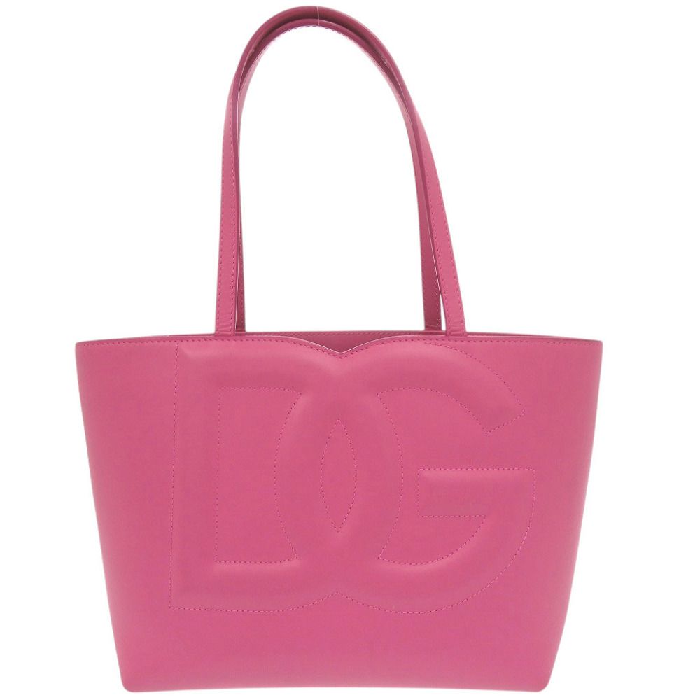 美品 ドルチェアンドガッバーナ DGロゴ ショッピングバッグ スモール レザー ピンク ハンドバッグ トートバッグ 0316 DOLCE&GABBANA 42,900円
