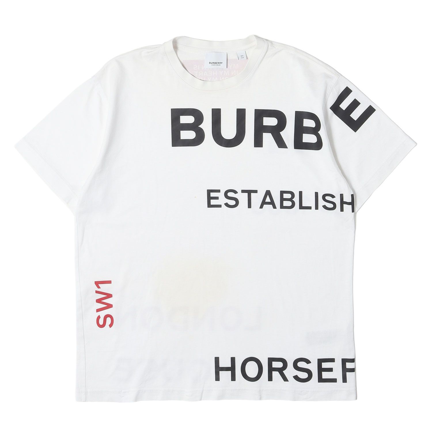 BURBERRY ホースフェリー Tシャツ ホワイト XS BURBERRY バーバリー Tシャツ ホワイト サイズ:XS ホースフェリーロゴ