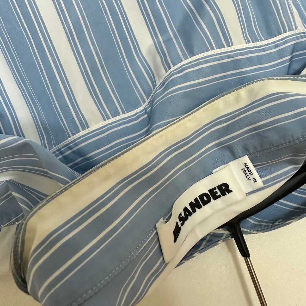 JIL SANDER ジルサンダー 18SS Striped band-collar shirt 長袖シャツ