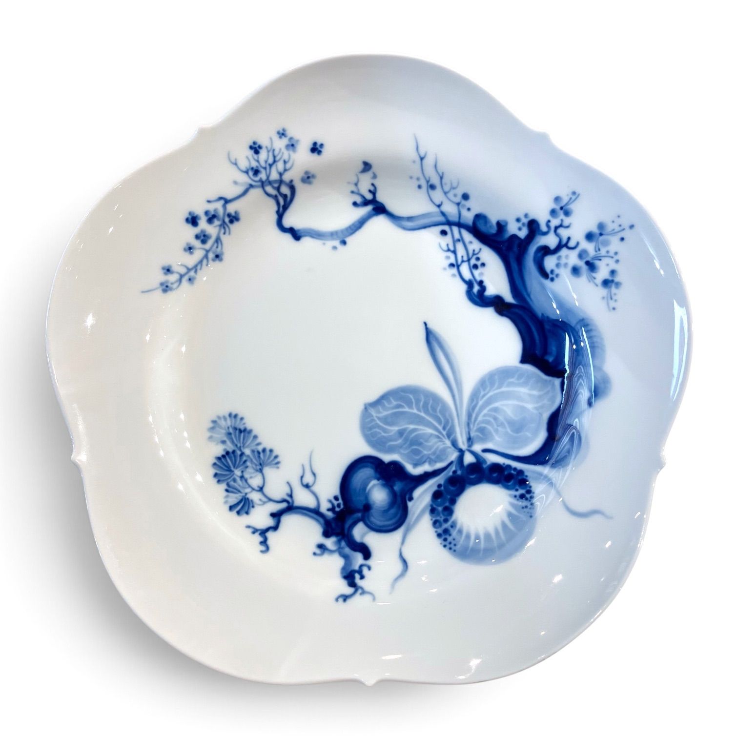 MEISSEN マイセン　ブルーオーキッド　ケーキプレート 25cm　824001/23475　ホワイト × ブルー　キングラム[68] 14,440円