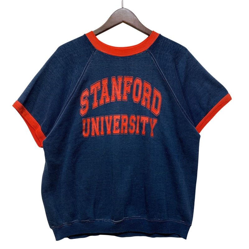 【現状渡し品】 VINTAGE STANFORD UNIVERSITY RAGLAN SLEEVE RINGER SS SWEATSHIRT ラグラン スリーブ リンガー ショートスリーブ スウェットシャツ 【146-260730-kh-02-izu】