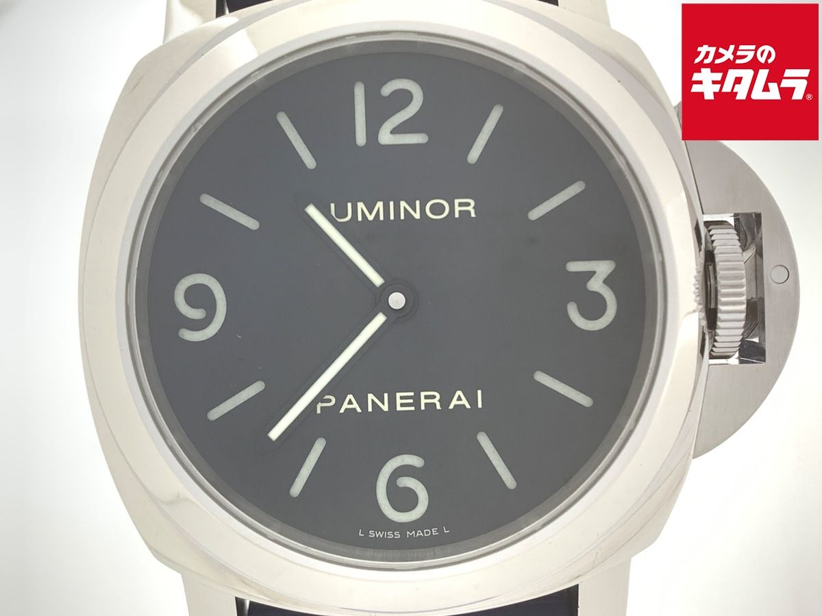 【中古】 【並品】 パネライ ルミノール ベース ブラック PAM00112 ステンレススティール