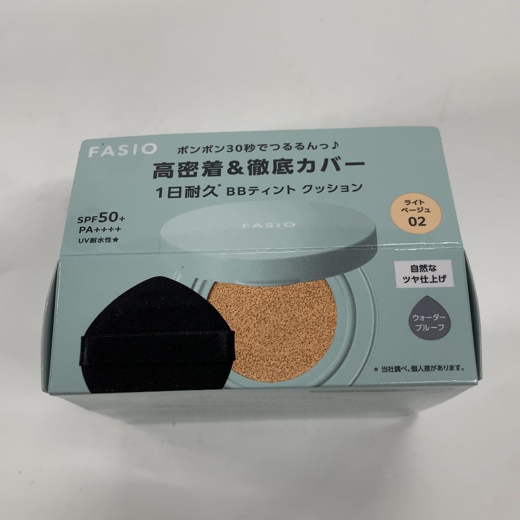 Z2261 K 파시오 파시오 BB 틴트 쿠션 듀러블 커버 라이트 베이지 02 12g SPF50+ PA++++