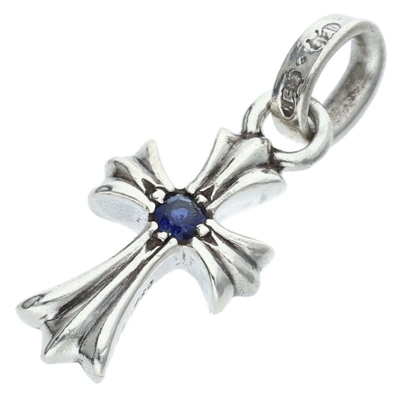 クロムハーツ CRS BBYFAT SAP/ベイビーファット 1サファイア/チャーム/シルバーネックレストップ メンズ