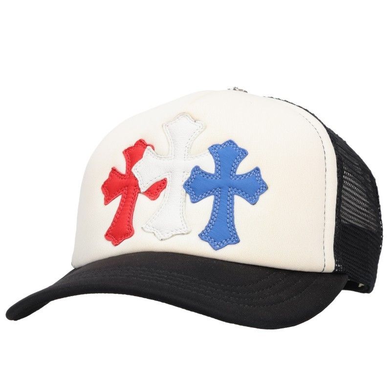 クロムハーツ TRUCKER CAP/トラッカーキャップ クロスパッチ付きメッシュ帽子 メンズ