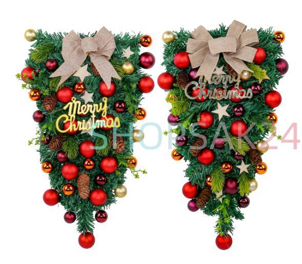 新作 】クリスマスツリー 壁掛け スワッグ ハンギングツリー