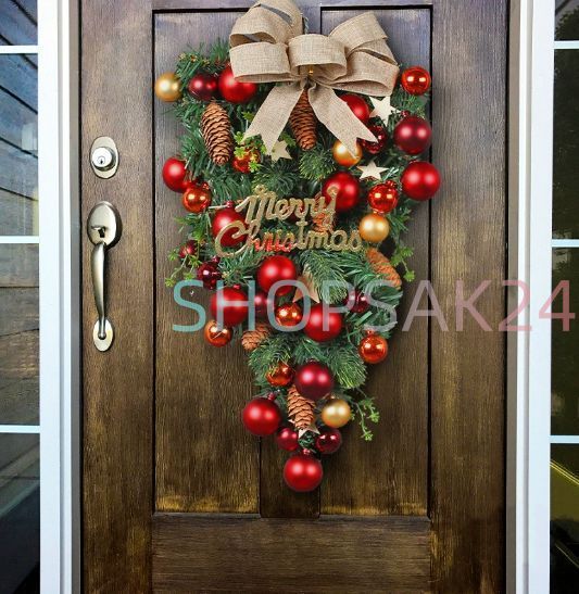 新作 】クリスマスツリー 壁掛け スワッグ ハンギングツリー