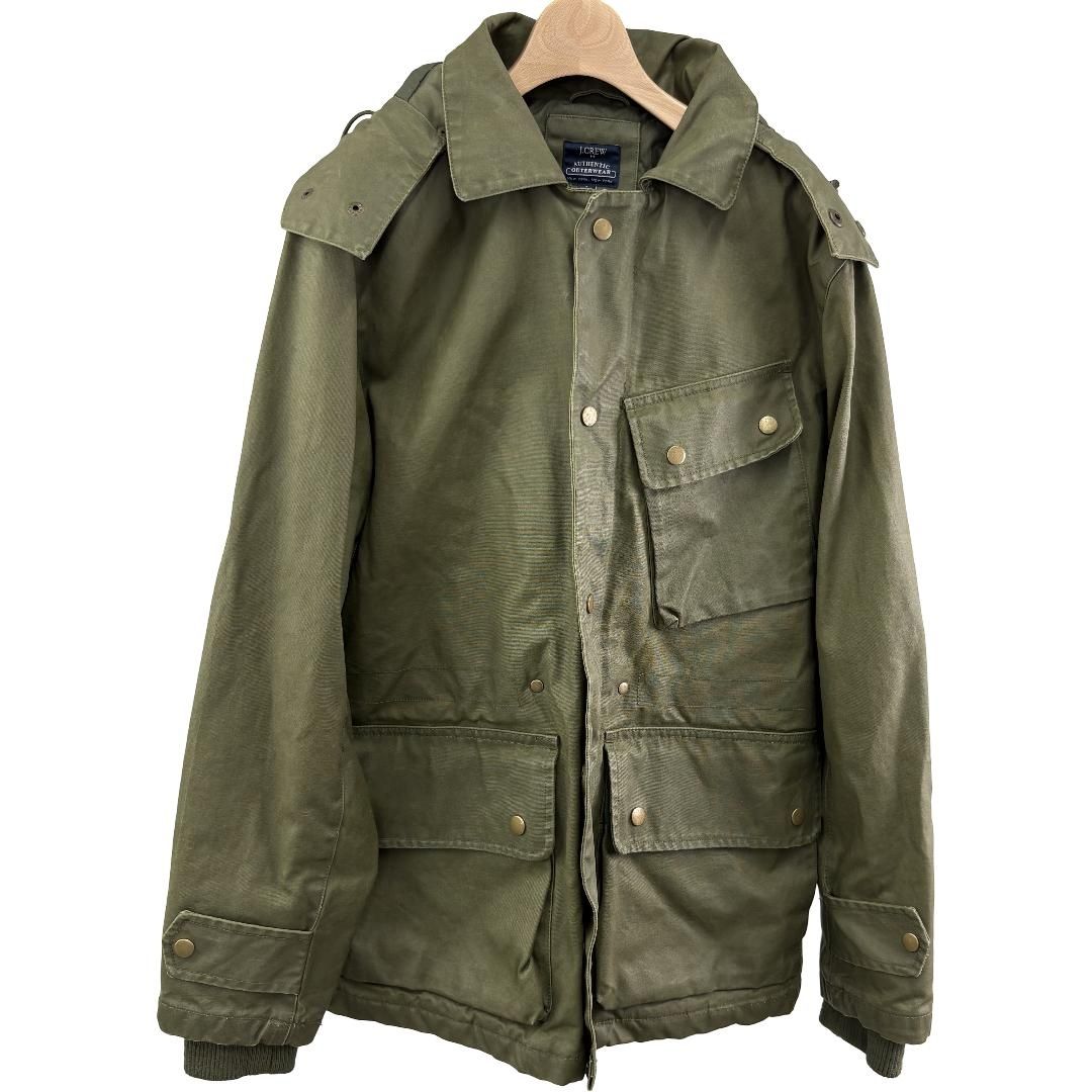 ジェイクルー J.CREW フーデッドコート Sサイズ RN77388 CA56445 カーキ・グリーン メンズ