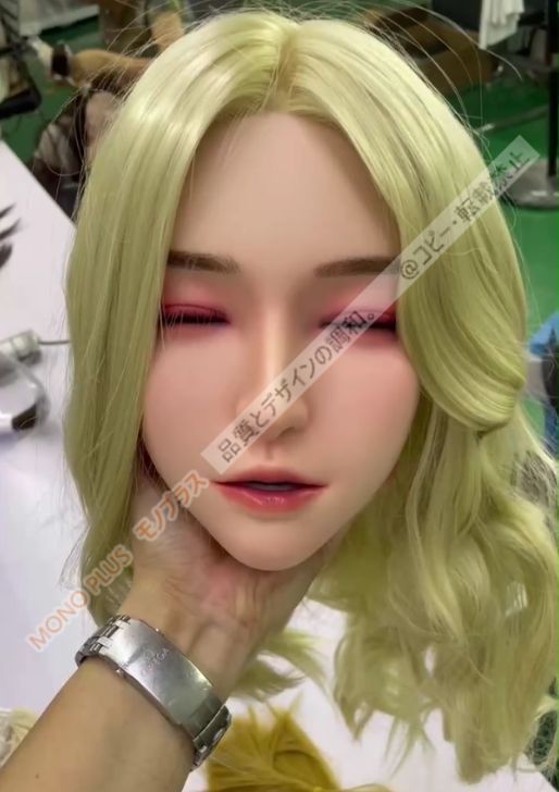 高級品ソフトシリコン ヘッドリアルガール 植毛リアル口腔 舌歯　口は手で開け　目が閉じたまま　 M16 等身大ドール撮影　 鑑賞用 水洗い可能　マネキンパーツ　リアルドール CGJ730P008 26,592円