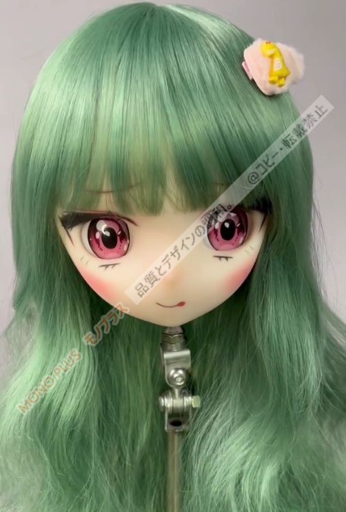 ソフトTPEドールヘッドドールパーツリアルドール100-125cmドール適用　ウィッグ選べる　ジョイントボルト付き　 M16 撮影用　 鑑賞用 水洗い可能 CGJ730P178