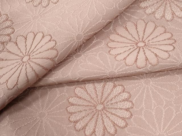 平和屋着物●上質な小紋　菊尽くし　水柿色　正絹　逸品　CABI3429yc