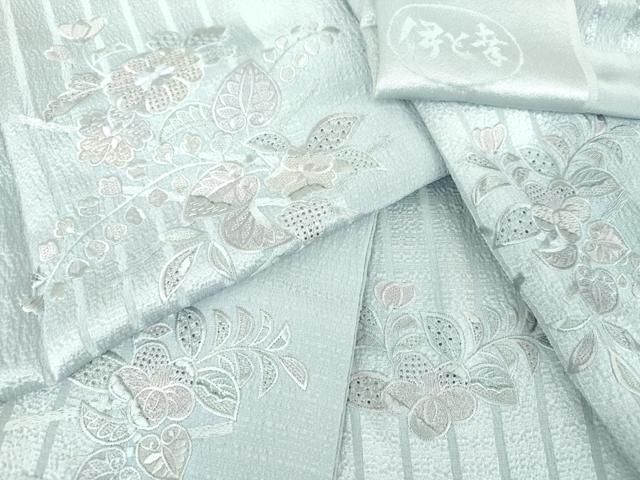 平和屋着物●中国三大刺繍　スワトウ刺繍　汕頭刺繍　総刺繍　訪問着　辻が花　伊と幸　反端付き　正絹　逸品　未使用　DABI6207ps 28,730円