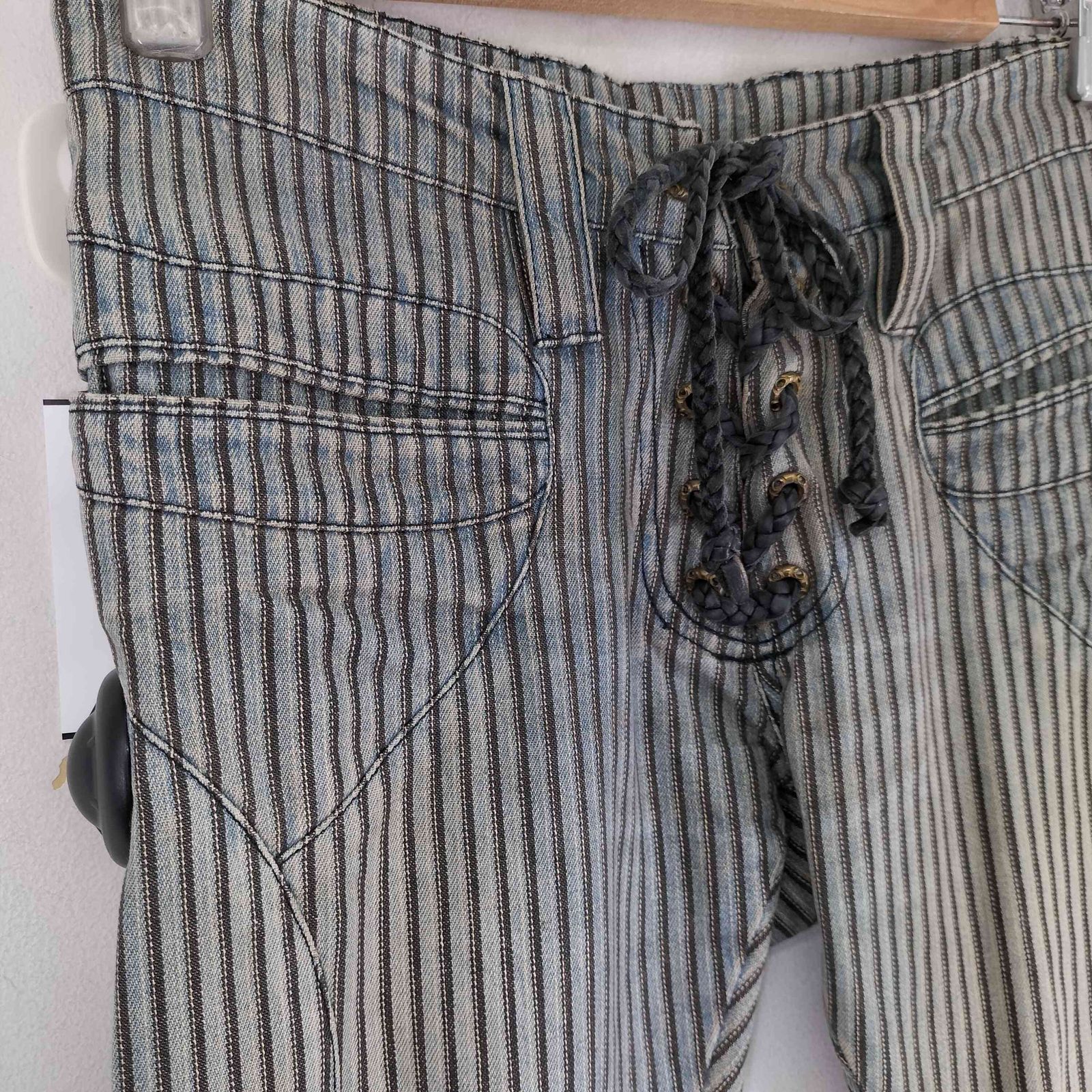 ユーズドフルギ USED古着 henry duarte ストライプ フロントレース