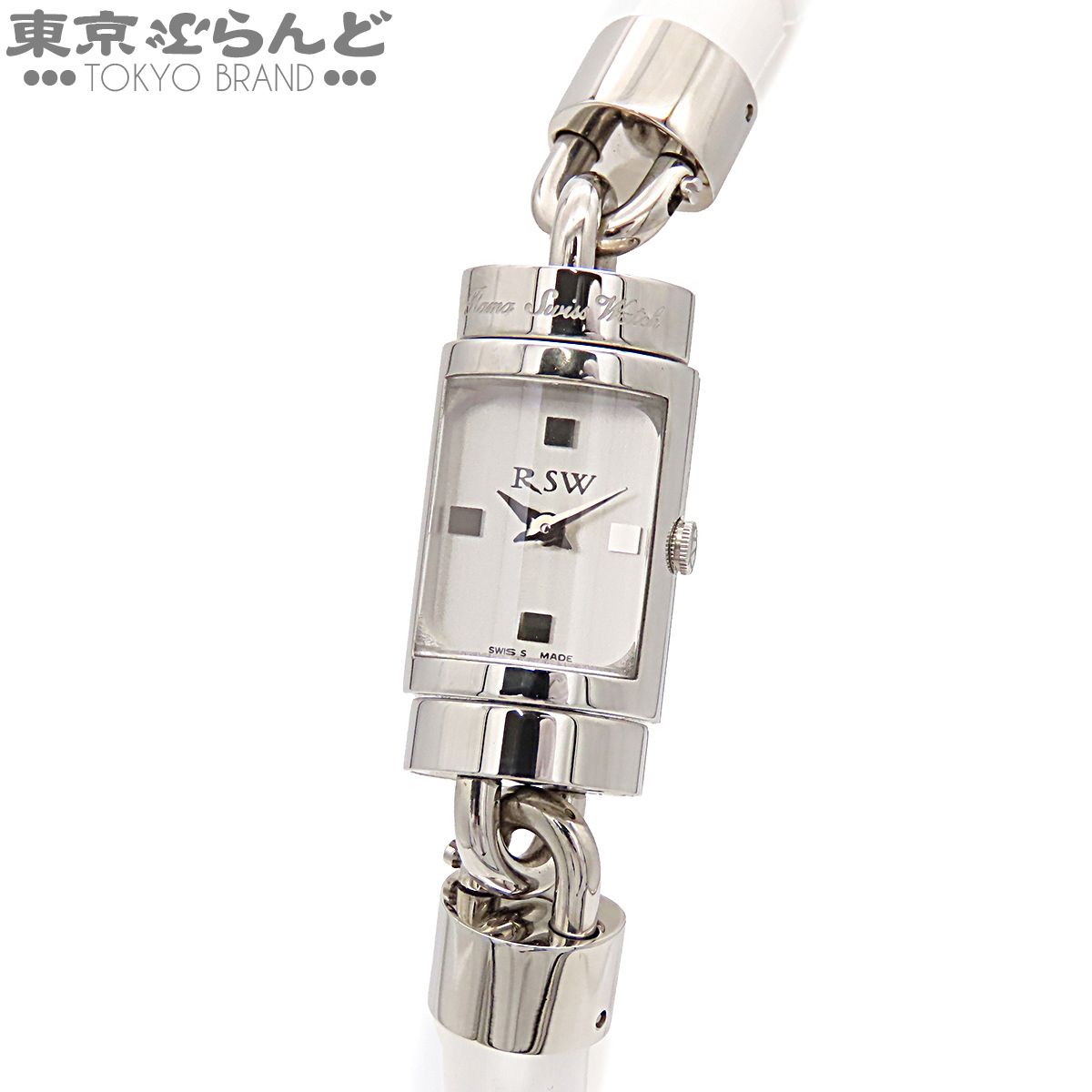 ラマスイスウォッチ RSW レディリバティ 6700.BS.R2.52.G12 シルバーxホワイト SS ラバー ダイヤモンド クロスデザイン 1Pダイヤモンド 箱・保証書付き 腕時計 レディース クオーツ 101885317 26,136円