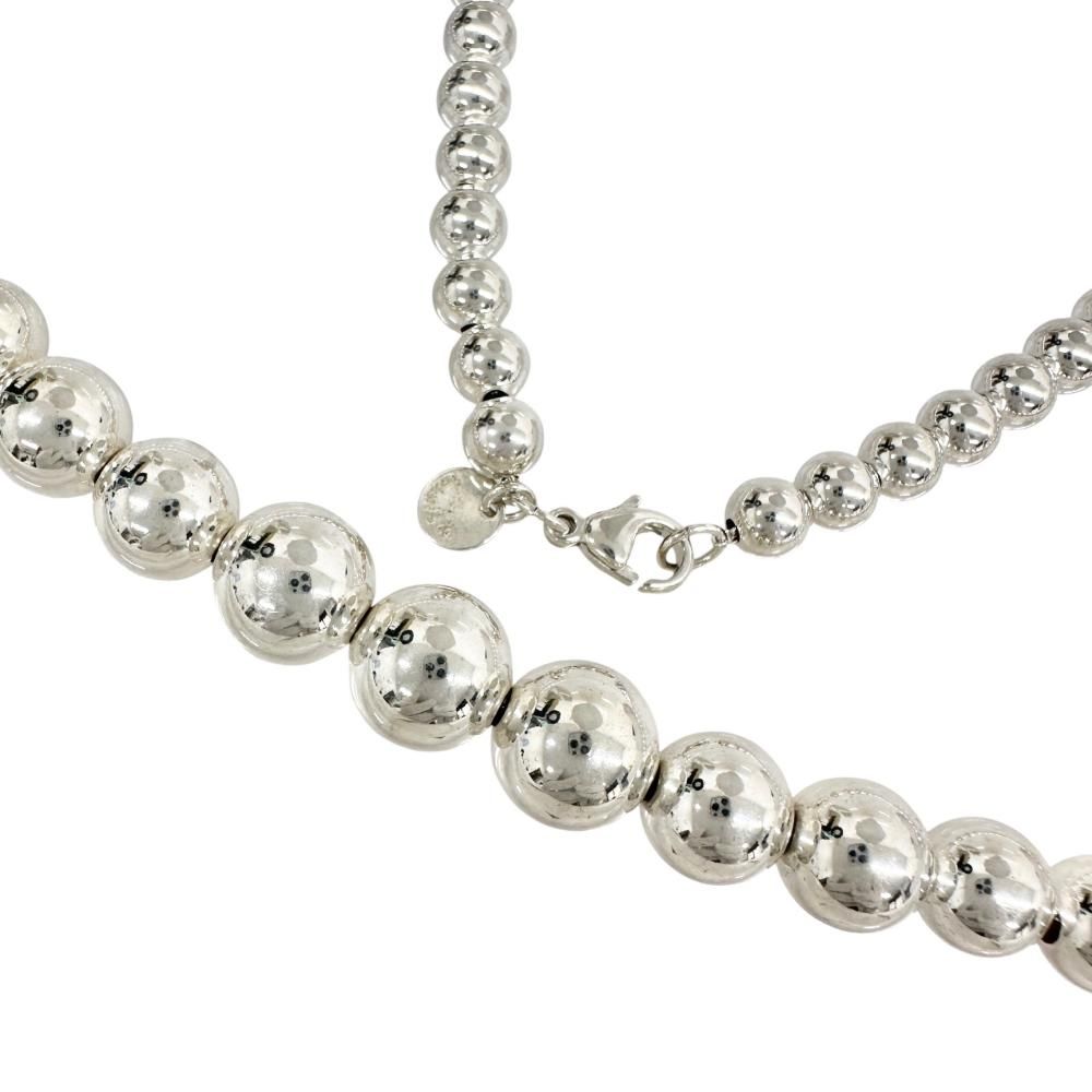【TIFFANY&Co./ティファニー】ボール 中空 ネックレス シルバー925 27.9g 40.5cm レディース 【中古】【真子質店】【GD】