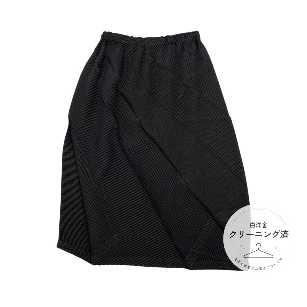 ｸﾘｰﾆﾝｸﾞ済】ISSEY MIYAKE/イッセイミヤケ 変形プリーツスカート