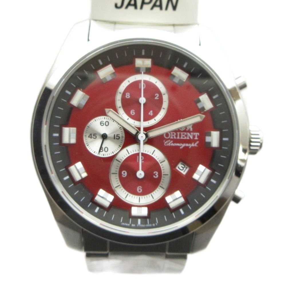 オリエント ORIENT WV0481TT ネオセブンティーズ 腕時計 ウォッチ クォーツ 赤文字盤 クロノグラフ カレンダー付き デイト シルバー色 ■GY18 /MQ 16,730円