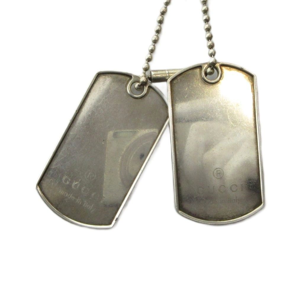 グッチ GUCCI ダブルドッグタグ ネックレス アクセサリー ペンダント Silver925 シルバー色 ■GY18 /MQ ■OH
