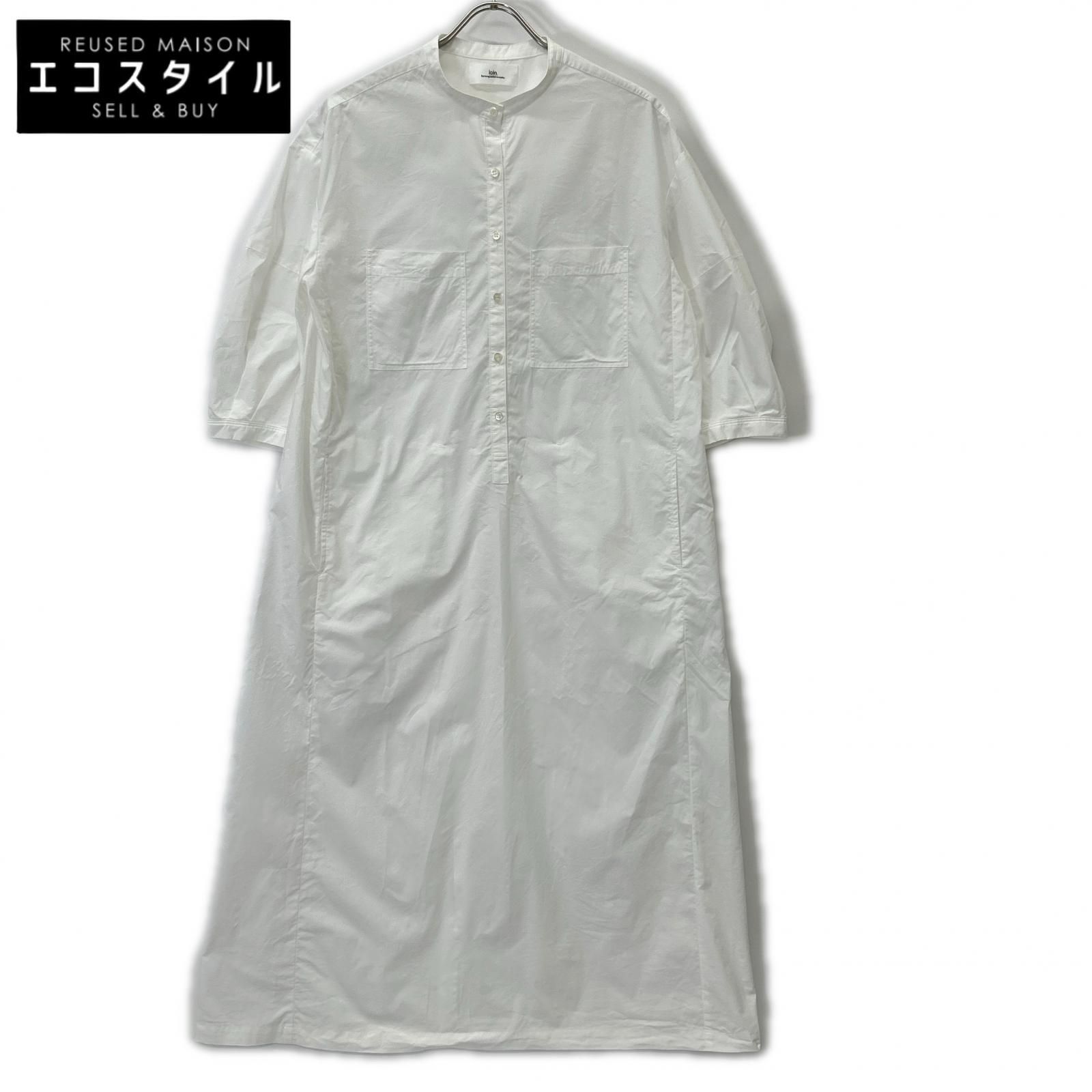 loin.　ロワン　【×eclat】4LST0002 ホワイト シャツワンピース　F 28,409円