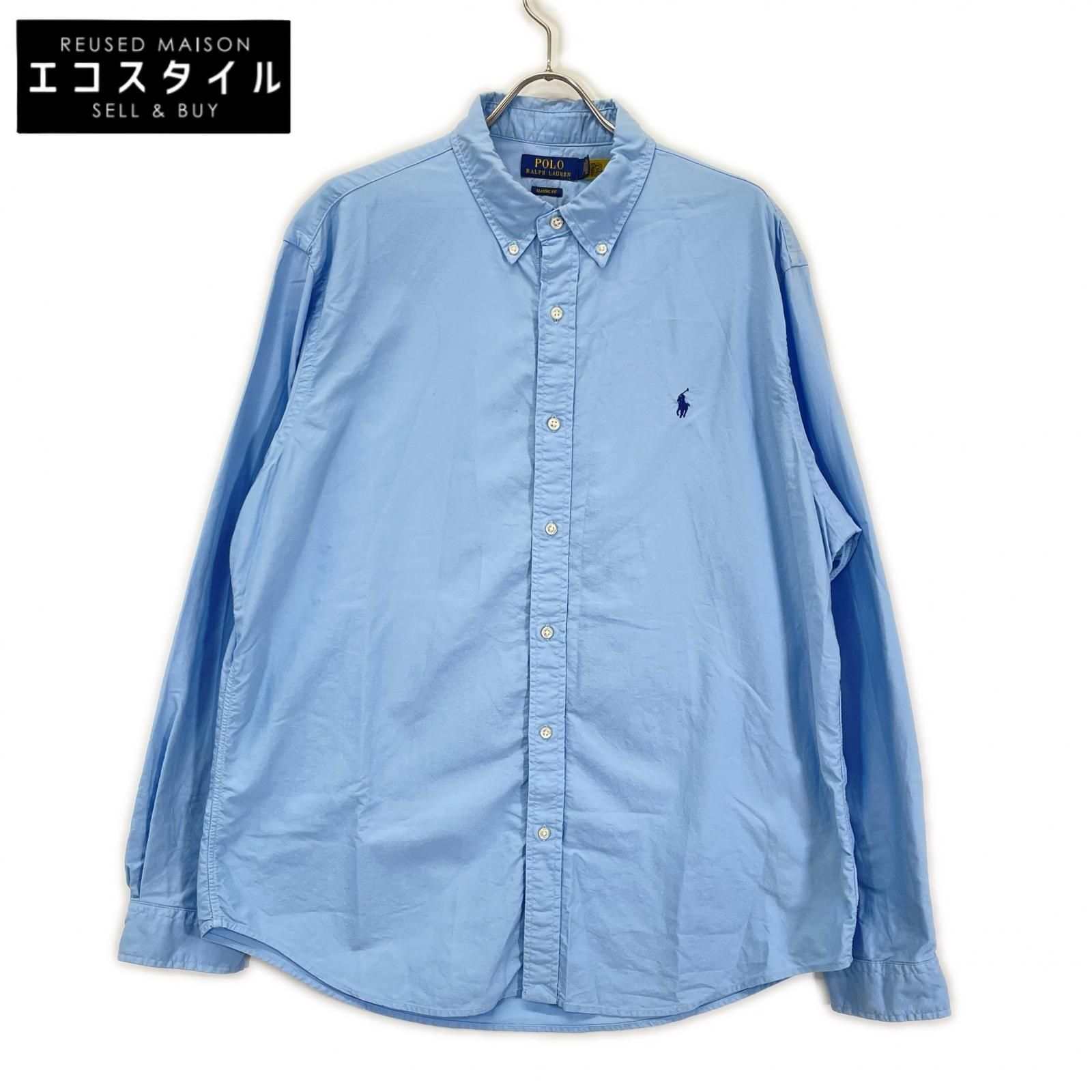 POLObyRalphLauren　ポロラルフローレン　ライトブルー オックスフォード BDシャツ　XL 6,170円