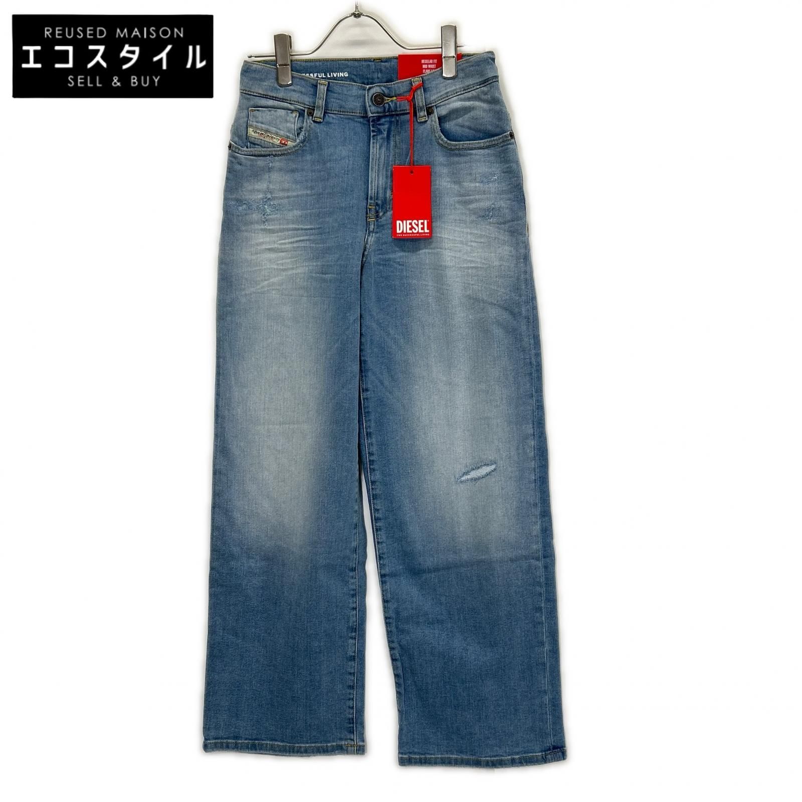 DIESEL　ディーゼル　2000-J PANTALONI ブルー ダメージ ジーンズ　14Y