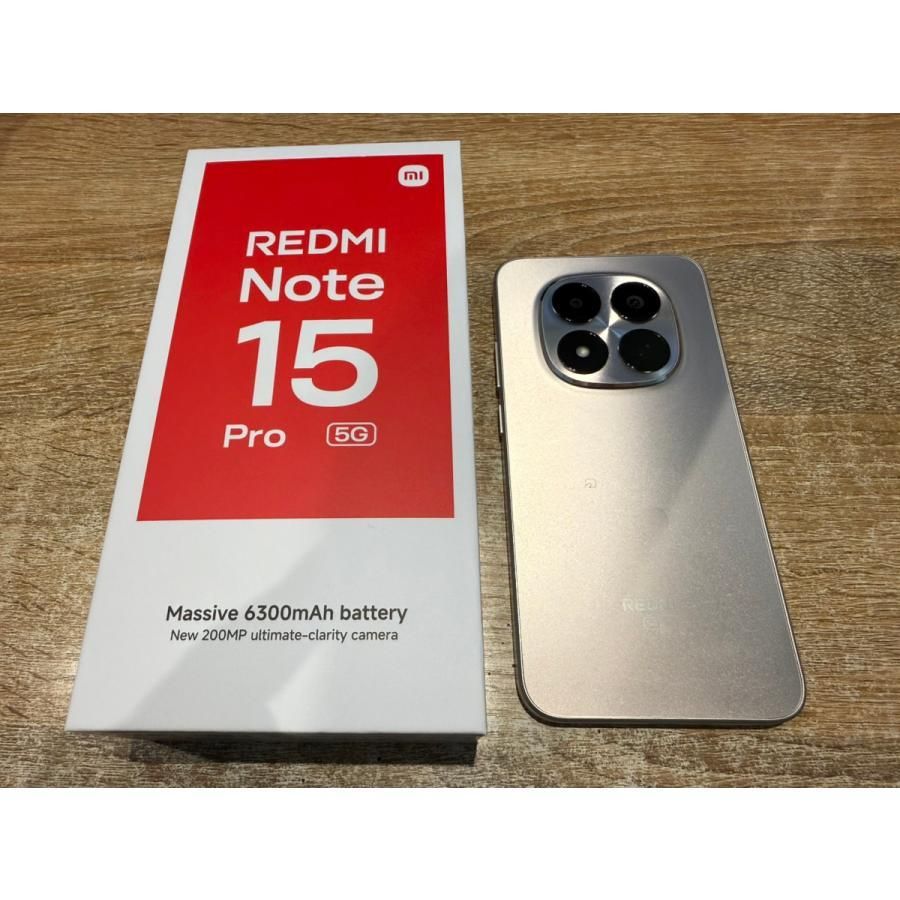 【中古美品】Redmi Note 15Pro 5G　256GB　チタングレー　正規SIMフリー　25080RABDR　A391