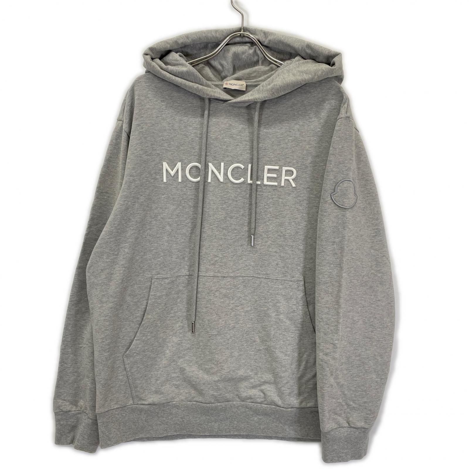 MONCLER モンクレール 22年 グレー FELPA CON CAPPUCCIO フーディー パーカー XXL MONCLER モンクレール 22年 グレー FELPA CON CAPPUCCIO フーディー