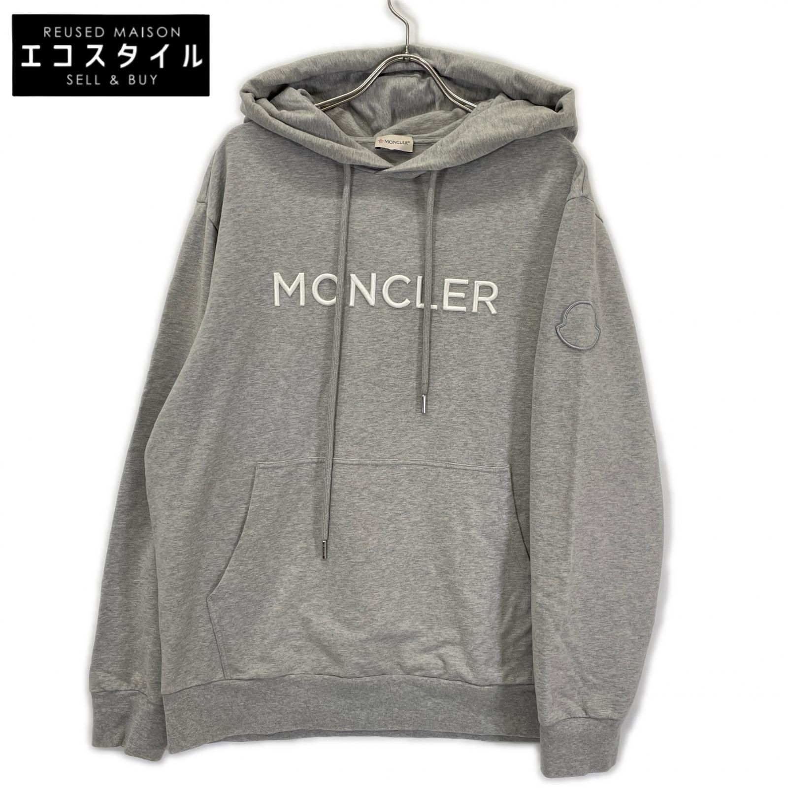 MONCLER モンクレール 22年 グレー FELPA CON CAPPUCCIO フーディー
