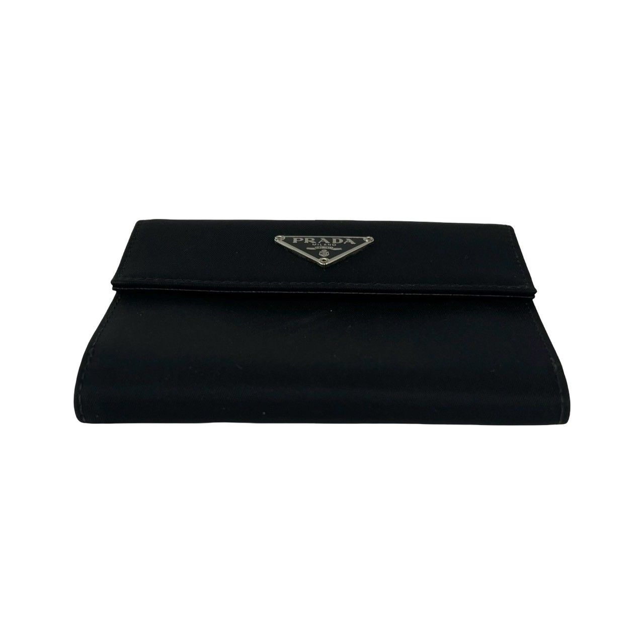 極 美品 希少品 PRADA プラダ 三角ロゴ 金具 ナイロン 二つ折り財布