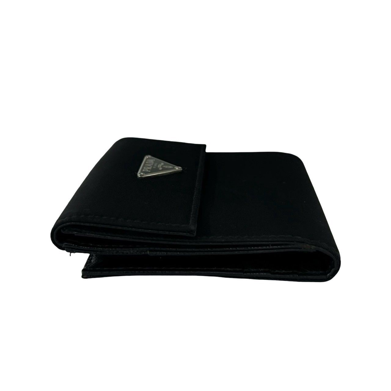 極 美品 希少品 PRADA プラダ 三角ロゴ 金具 ナイロン 二つ折り財布